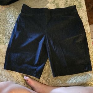 Womens pull on jean shorts